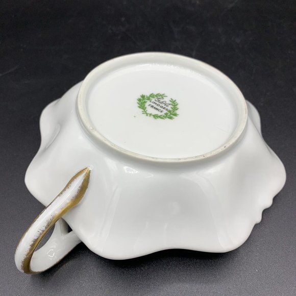 Limoges Accents Antique Gda Limoges France Green Wreath Mark Gilded